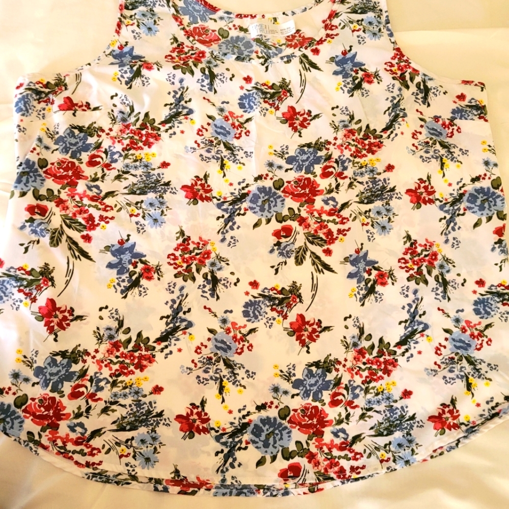 XXXL time and tru floral tank